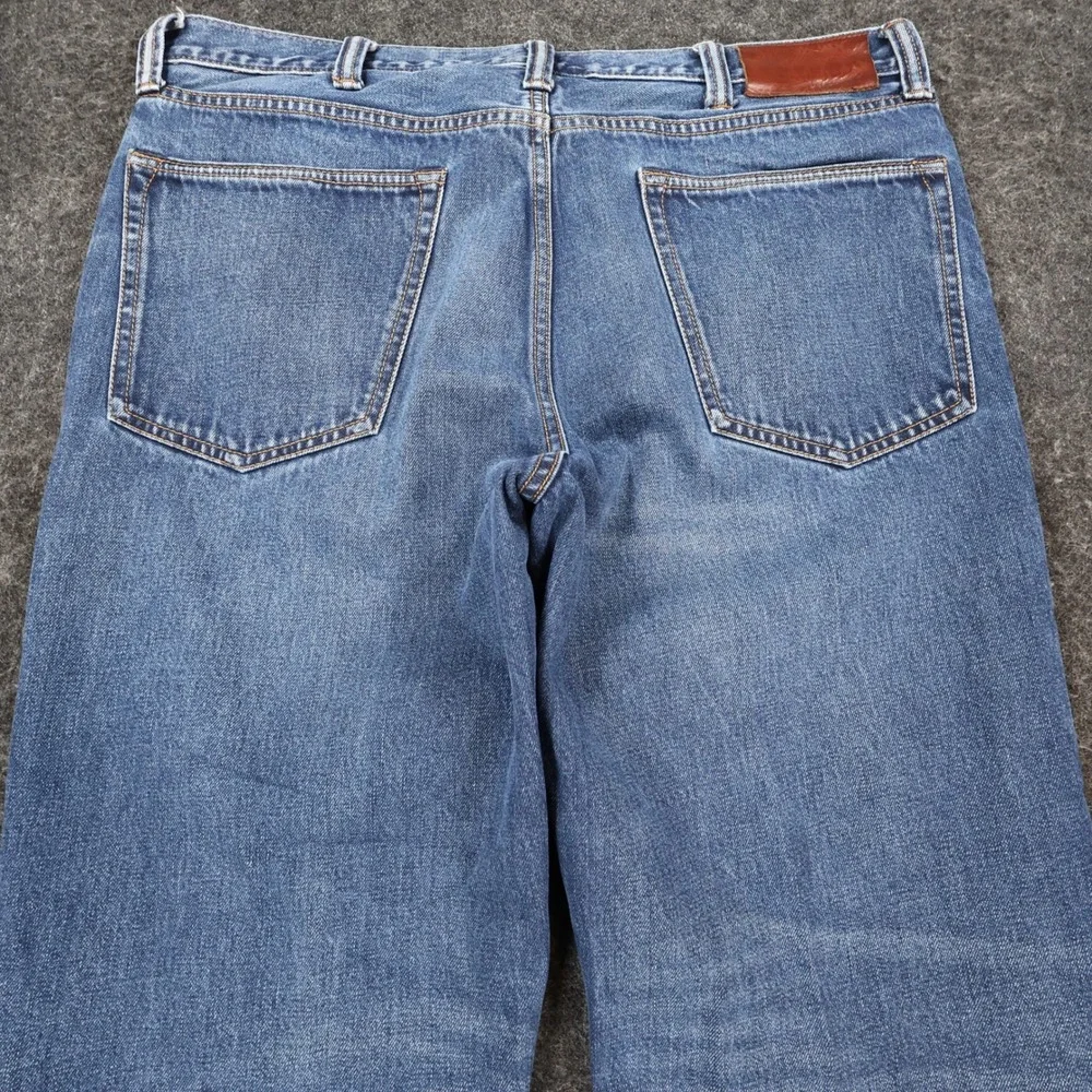 Lands'‎ End Jeans Mens 37 Blue 100% Cotton Traditional Fit Straight Leg Denim